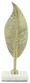 Sagebrook Home 16185-01 Metal 9" Leaf Table Deco, Gold