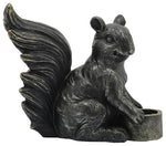 Sagebrook Home 16557-02 Resin, 6" Squirrel Votive Holder, Bronze