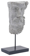 Sagebrook Home 16893-01 Resin, 18" Half Face On Stand, Gray