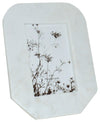 Sagebrook Home 16792 Marble, 5"x7" Tapered Photo Frame, White