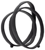 Sagebrook Home 15659-01 13" Metal Ring Sculpture, Black
