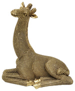 Sagebrook Home 16843-02 Resin, 9" Sitting Giraffe, Gold