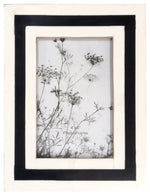 Sagebrook Home 16804 Resin 4x6" Outlined Photo Frame, Black/White