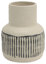 Sagebrook Home 16520-02 Ceramic 8" Tribal Vase, Ivory