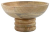 Sagebrook Home 16160 Wood, 11" Round Tray With Base, Natural