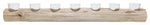 Sagebrook Home 15343-05 Wood 32" Log 7-Cup Tealight Holder, Natural