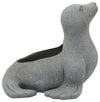 Sagebrook Home 16177 Resin 18" Sea Lion Planter, Gray