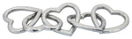 Sagebrook Home 16586-02 Metal, 19" Heart Links, Silver