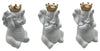 Sagebrook Home 16754-01 Resin, Set of 3 16" See/Hear/Speak No Evil Elephants