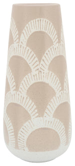 Sagebrook Home 16777-02 Ceramic 15" Aztec Vase, Beige