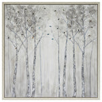 Sagebrook Home 70042 51x51", Trees Oil Painting, Silver
