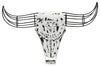 Sagebrook Home 16637 Metal, 12" Buffalo Wall Accent, Black/White