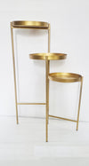 Sagebrook Home 16561-02 Metal, 32" 3-Layered Plant Stand, Gold