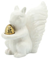 Sagebrook Home 16318 7" Squirrel with Acorn, White