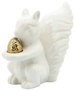 Sagebrook Home 16318 7" Squirrel with Acorn, White