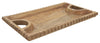 Sagebrook Home 16501-02 Wood, 25"X15", Scalloped Edge Tray, Natural