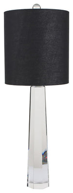 Sagebrook Home 51100 Crystal 32.75" Obelisk Table Lamp, Clear