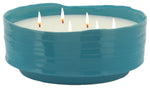 Sagebrook Home 80131 Citronella Candle / Planter 10" Sky Blue