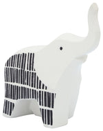 Sagebrook Home 16888-02 Ceramic 7" Elephant Trunk Up, Black/White