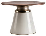 Sagebrook Home 16571-01 Wooden Top, 17" Nebular Coffee Table, Cream