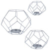 Sagebrook Home 16559-01 Metal, Set of 3 7"/8"/10" Orb Votive Holder, Silver