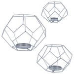 Sagebrook Home 16559-01 Metal, Set of 3 7"/8"/10" Orb Votive Holder, Silver