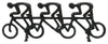 Sagebrook Home 16258-01 Metal 20" 3-Man Cyclists, Black