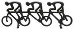 Sagebrook Home 16258-01 Metal 20" 3-Man Cyclists, Black