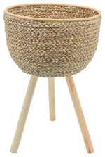 Sagebrook Home 16311 14" Wicker Planter With Legs, Natural