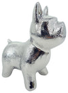 Sagebrook Home 15827-04 Ceramic, 8" Scratched Dog Table Decor, Silver