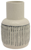 Sagebrook Home 16520-01 Ceramic 12" Tribal Vase, Ivory
