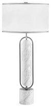 Sagebrook Home 50592-01 Metal/Marble 30" Table Lamp, Silver/White