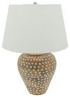 Sagebrook Home 50672 Wood, 24" Jar Table Lamp, Antique White