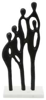 Sagebrook Home 16260-01 Metal 18" Family Of 5, Black