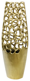Sagebrook Home 16340-04 Metal 24" Cut-Out Vase, Gold