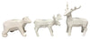 Sagebrook Home 16905-02 Resin, Set of 3 7" Forest Animals Candle Holder, White