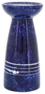 Sagebrook Home 16889-01 Ceramic, 8" Painted Candle Holder, Blue