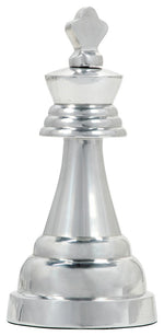 Sagebrook Home 15685-02 9" Metal King Chess Piece, Silver