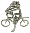 Sagebrook Home 16469-02 Metal, 10" Couple On Bike, Silver