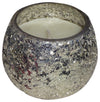 Sagebrook Home 80141-04 Candle On Silver Crackled Glass 17oz