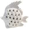 Sagebrook Home 16708-01 Porcelain, 10" Cut-Out Fish, White