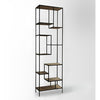 Sagebrook Home 16697-02 Metal/Wood, 34" 9-Tiered Shelf, Brown/Black