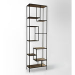 Sagebrook Home 16697-02 Metal/Wood, 34" 9-Tiered Shelf, Brown/Black