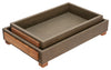 Sagebrook Home 15453-03 Set of 2 Wood 16/18" Tray With Legs, Green