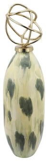Sagebrook Home 16799-02 Glass, 44" Vase With Orb Top, Green