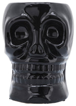 Sagebrook Home 16385-03 Ceramic 6" Skull Vase, Black