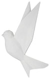 Sagebrook Home 15732-03 Resin 8" Origami Bird Wall Decor, White