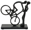 Sagebrook Home 16261-01 Metal 10" Cyclist Kissing, Black