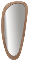 Sagebrook Home 16439 Wood, 15"x36" Egg Shaped Mirror, Brown
