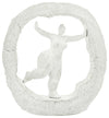 Sagebrook Home 16546 Resin, 13" Woman On Stump Ring, White